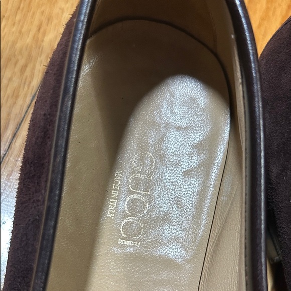 Gucci Women's Horsebit Suede Dark Brown Loafers - Picture 4 of 5